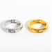 Vegetarian ring for women and men cold wind hollow letter ring Europe and the United States all plated 18K gold couple ring