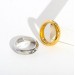 Vegetarian ring for women and men cold wind hollow letter ring Europe and the United States all plated 18K gold couple ring