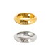 Vegetarian ring for women and men cold wind hollow letter ring Europe and the United States all plated 18K gold couple ring