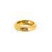 Vegetarian ring for women and men cold wind hollow letter ring Europe and the United States all plated 18K gold couple ring