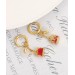 New Chinese style earrings Jade texture Qingdao earrings High sense Small crowd China-Chic retro atmosphere Court style earrings Female