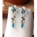 Flower style new Chinese style earrings with a retro and high-end feel 925 silver needles, light luxury and versatile, niche and fashionable tassel earrings