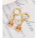 New Chinese style earrings Jade texture Qingdao earrings High sense Small crowd China-Chic retro atmosphere Court style earrings Female