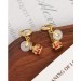 New Chinese style earrings Jade texture Qingdao earrings High sense Small crowd China-Chic retro atmosphere Court style earrings Female