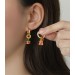 Satisfactory New Chinese style Earrings Dripped with Oil, Koi Chinese Style Earrings, Small and High end, Versatile Chinese Style Earrings for Women