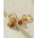 Satisfactory New Chinese style Earrings Dripped with Oil, Koi Chinese Style Earrings, Small and High end, Versatile Chinese Style Earrings for Women