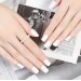 4 sets of random colors Glue back fake nail 24 short square head solid color monochrome nail patch finished