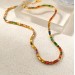 New color zircon necklace summer new choker personality light luxury senior sense clavicle chain female