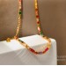 New color zircon necklace summer new choker personality light luxury senior sense clavicle chain female