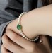 Pearl bracelet green agate niche high-grade sense light luxury all senior sense boudoir bracelet female