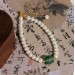 Pearl bracelet green agate niche high-grade sense light luxury all senior sense boudoir bracelet female