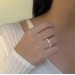 Pearl elastic ring niche design female light luxury high sense beaded ring