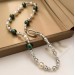 Pearl necklace niche splicing design and bracelet French retro light luxury clavicle chain women