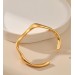 Solid plain circle bracelet light luxury high sense niche delicate ins unique design sense minimalist temperament bracelet 