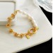 Temperament knotted chain bracelet Personality Creative stitching design Pearl bracelet retro chic hand jewelry