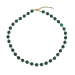 Green agate fresh water pearl necklace contrast color simple high sense light luxury national style beaded necklace