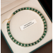 Green agate fresh water pearl necklace contrast color simple high sense light luxury national style beaded necklace