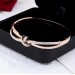 Full diamond bow bracelet female titanium steel classic rose gold open high-grade bracelet jewelry 