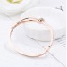 Full diamond bow bracelet female titanium steel classic rose gold open high-grade bracelet jewelry 