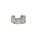 Brass-plated platinum-plated personality ins style everyday vintage base all-matching chain silver bead design Split ring