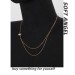  18K real gold color preservation electroplated short necklace light luxury zircon clavicle chain 24 new sweater chain