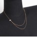  18K real gold color preservation electroplated short necklace light luxury zircon clavicle chain 24 new sweater chain