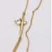  18K real gold color preservation electroplated short necklace light luxury zircon clavicle chain 24 new sweater chain