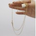  18K real gold color preservation electroplated short necklace light luxury zircon clavicle chain 24 new sweater chain