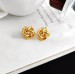 S925 Silver needle personality knotted earrings for women copper hollow earrings simple and compact stereo earrings