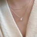 Double layer fresh water pearl necklace Simple gentle wind light luxury clavicle chain design ins wind necklace Women's accessories  