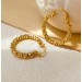 Copper European and American hipster niche design high-grade sense of  ear loops temperament metal cold style earrings