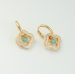 Seashell lucky grass new Chinese earrings female all retro national tide earrings light luxury high sense of minority national style earrings