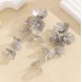 Waterfall crow's feet rose fluttering spring exaggerated wedding festival beautiful earrings