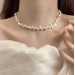 Baroque millet fresh water pearl necklace female temperament net red fashion irregular pearl clavicle chain female