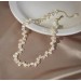 Baroque millet fresh water pearl necklace female temperament net red fashion irregular pearl clavicle chain female