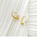 Gold plated Korean personality design sense pearl earrings temperament elegant simple geometric lady short earrings