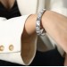 retro niche personality elegant accessories striped texture flower design lace ring titanium steel gold-plated bracelet