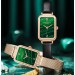 Retro small square plate watch female simple temperament student Korean version ins small green watch waterproof women's watch