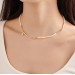 Pearl necklace twig splicing personality fashion light luxury high-grade sense of temperament collarbone chain necklace female