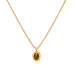 Tiger eye stone necklace women Maillard everything simple senior sense clavicle chain Korean version niche design light luxury