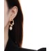 High color brass gold foil niche designer French Baroque retro natural freshwater pearl ear earrings