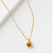 Pomegranate necklace niche design sense plated 18k gold zircon retro quality light luxury pendant wholesale clavicle chain and earrings