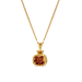 Pomegranate necklace niche design sense plated 18k gold zircon retro quality light luxury pendant wholesale clavicle chain and earrings