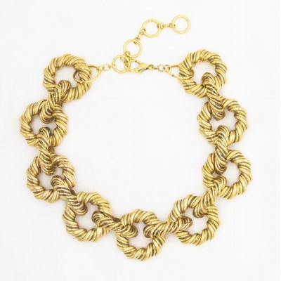 European and American style coarse gold ripple chain retro men's and women's necklaces spot exaggerated atmosphere