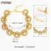 European and American style coarse gold ripple chain retro men's and women's necklaces spot exaggerated atmosphere