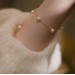 Natural freshwater pearl bracelet for girls small premium sense beaded non-fading hand bracelet（2 pcs）