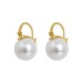 Classic pearl earrings advanced sense simple and delicate Qingdao earrings light luxury retro everything matching temperament earrings female