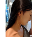 European and American exaggerated style 18 metal U-shaped large earrings, simple and fashionable, high-end feeling earrings, personalized and cool ear accessories