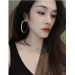 Light luxury and high-end feeling, fully inlaid with oversized earrings, sweet and cool style, 14K gold-plated exaggerated earrings, popular on the female internet, and popular earrings