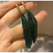 A niche design and handmade peacock green long tassel bohemian style heavy industry earrings tourism earrings